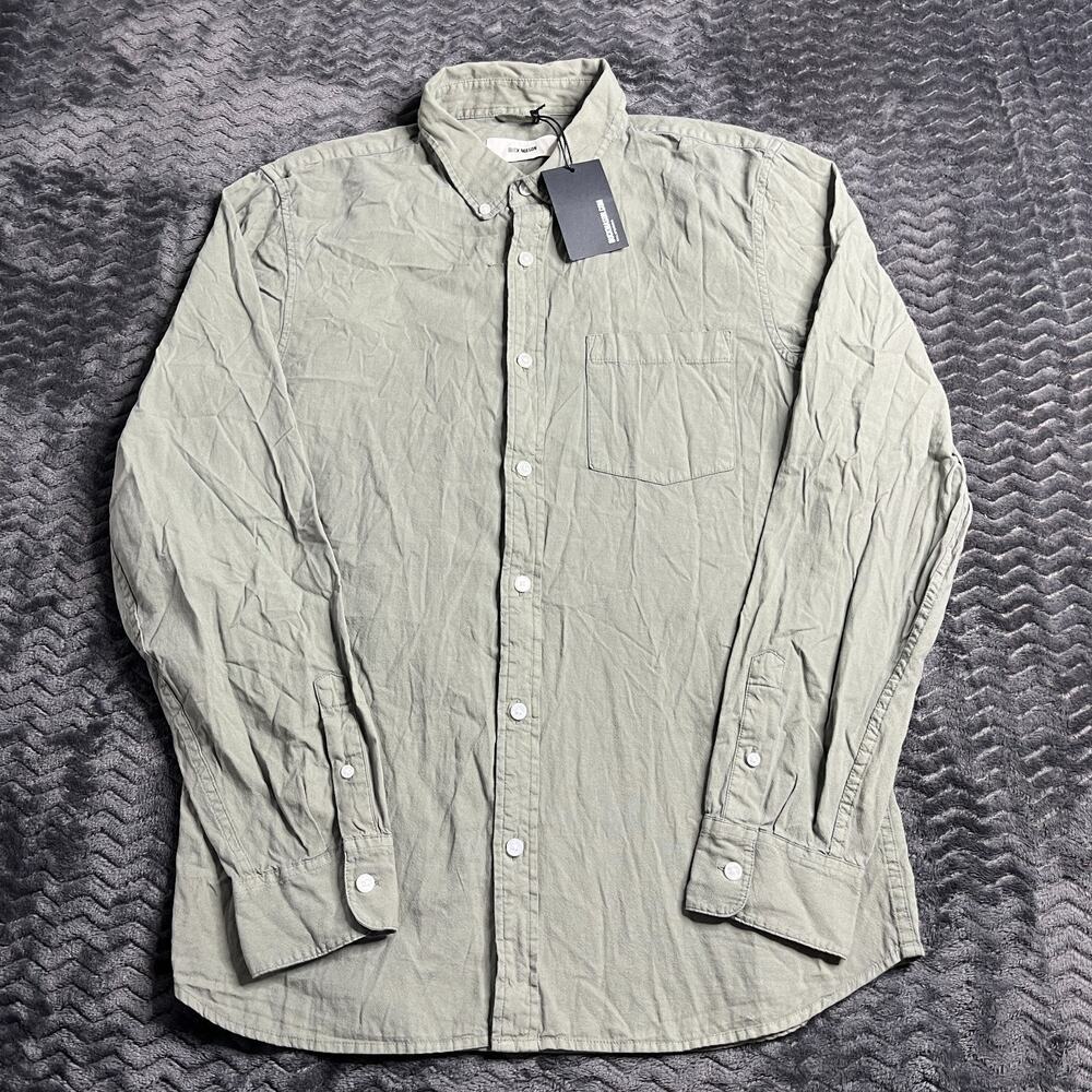 Buck Mason green Perfect Oxford One Pocket Shirt Size Medium